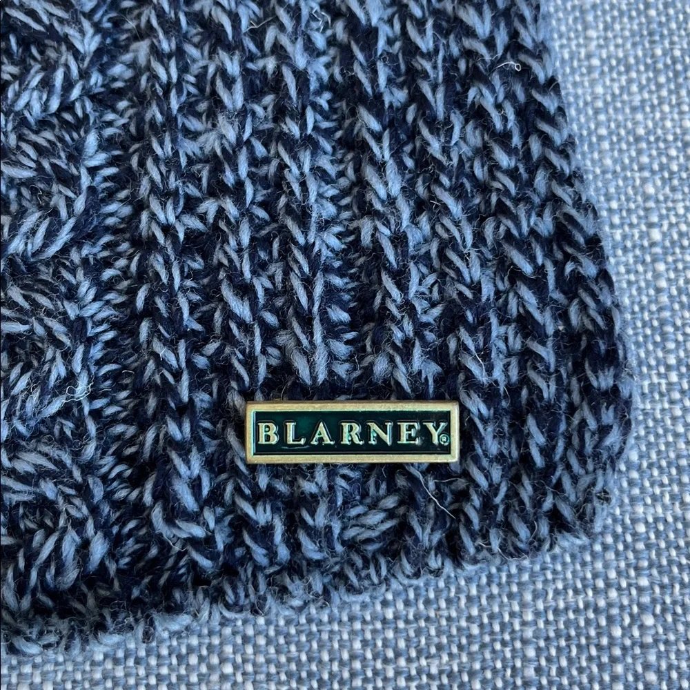 Blarney Woollen Mills Scarf Cable‎ Knit Merino Wool Long Ireland Irish